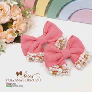 Laço Linho Bordado - Unidade